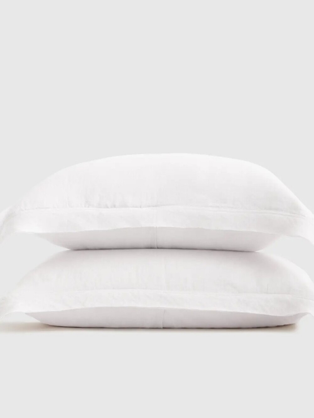 NWOT! Quince Linen Flange White Standard Shams! Set Of 2 (Z15)